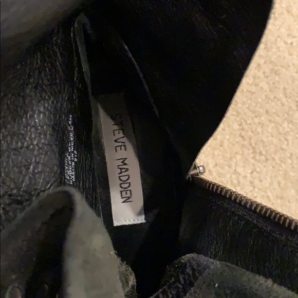 Steve Madden Black Leather Combat boots - Picture 5 of 5